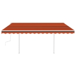 Tenda da Sole Retrattile Manuale Pali 4x3,5 m Arancio Marrone