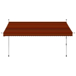 Tenda da Sole Retrattile Manuale 350 cm Arancione e Marrone