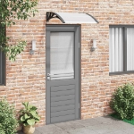 Pensilina per Porta Nera e Trasparente 200x75 cm in PC