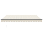 Tenda da Sole Retrattile Crema 4,5x3 m in Tessuto e Alluminio