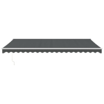 Tenda da Sole Retrattile Antracite 5x3 m in Tessuto e Alluminio