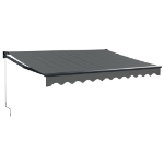 Tenda da Sole Retrattile Antracite 3x2,5 m Tessuto e Alluminio