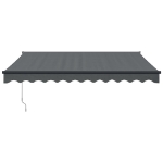 Tenda da Sole Retrattile Antracite 3x2,5 m Tessuto e Alluminio