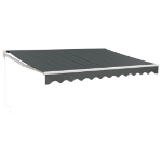 Tenda da Sole Retrattile Antracite 3,5x2,5m Tessuto e Alluminio