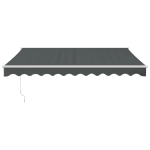 Tenda da Sole Retrattile Antracite 3,5x2,5m Tessuto e Alluminio