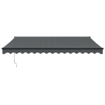 Tenda da Sole Retrattile Antracite 4x3 m in Tessuto e Alluminio