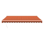 Tenda Sole Automatica Retrattile Arancione e Marrone 4,5x3 m