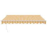 Tenda Sole Automatica Retrattile Gialla e Bianca 3,5x2,5 m