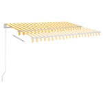 Tenda Automatica Sensore Vento LED 3x2,5 m Gialla Bianca