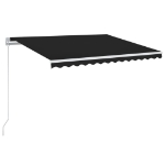Tenda da Sole Retrattile Manuale con LED 350x250 cm Antracite