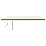 Tenda da Sole Retrattile Manuale con LED 6x3 m Crema