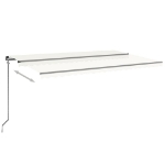 Tenda da Sole Retrattile Manuale LED 500x350 cm Crema