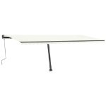 Tenda da Sole Retrattile Manuale con LED 600x300 cm Crema