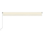 Tenda da Sole Retrattile Manuale con LED 600x300 cm Crema