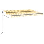 Tenda da Sole Retrattile Manuale 450x300 cm Gialla e Bianca
