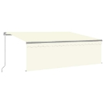 Tenda da Sole Retrattile con Parasole 4,5x3 m Crema