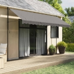 Tenda da Sole Retrattile Antracite 400x150 cm Tessuto e Acciaio