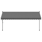 Tenda da Sole Retrattile Antracite 400x150 cm Tessuto e Acciaio