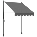 Tenda da Sole Retrattile Antracite 150x150 cm Tessuto e Acciaio