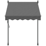 Tenda da Sole Retrattile Antracite 150x150 cm Tessuto e Acciaio