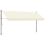 Tenda da Sole Retrattile Crema 400x150 cm in Tessuto e Acciaio