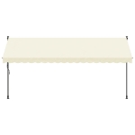 Tenda da Sole Retrattile Crema 400x150 cm in Tessuto e Acciaio