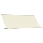 Tenda da Sole Retrattile Crema 400x150 cm in Tessuto e Acciaio
