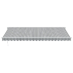 Tenda da Sole Retrattile Manuale Antracite e Bianco 500x300 cm