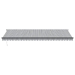 Tenda da Sole Retrattile Manuale Antracite e Bianco 600x300 cm