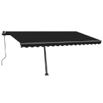 Tenda Sole Retrattile Automatica con Palo 450x350 cm Antracite