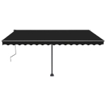 Tenda Sole Retrattile Automatica con Palo 450x350 cm Antracite