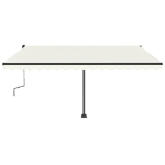 Tenda da Sole Retrattile Manuale LED 450x350 cm Crema
