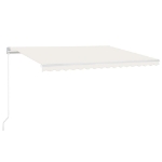 Tenda da Sole Retrattile Manuale con LED 450x300 cm Crema