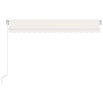 Tenda da Sole Retrattile Manuale con LED 450x300 cm Crema