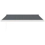 Tenda da Sole Retrattile Antracite 3x2,5 m Tessuto e Alluminio