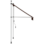 Tenda da Sole Retrattile Manuale 100 cm Arancione e Marrone