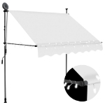 Tenda da Sole Retrattile Manuale con LED 100 cm Crema