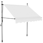 Tenda da Sole Retrattile Manuale con LED 100 cm Crema