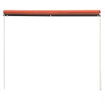 Tenda da Sole Retrattile 200x150 cm Arancione e Marrone