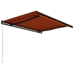 Tenda da Sole Retrattile Manuale 450x300 cm Arancione e Marrone