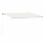 Tenda Automatica con Sensore Vento e LED 450x300 cm Crema
