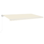 Tenda Automatica con Sensore Vento e LED 600x350 cm Crema