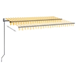 Tenda da Sole Retrattile Automatica 400x350 cm Gialla e Bianca