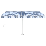 Tenda Retrattile Automatica con Palo 400x350 cm Arancio Marrone
