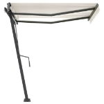 Tenda da Sole Retrattile Manuale con LED 300x250 cm Crema