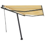Tenda da Sole Autoportante Automatica 350x250 cm Gialla Bianca