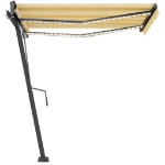 Tenda da Sole Autoportante Automatica 350x250 cm Gialla Bianca