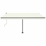 Tenda Automatica con Sensore Vento e LED 450x350 cm Crema