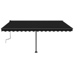 Tenda da Sole Retrattile Manuale LED 450x350 cm Antracite
