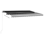Tenda da Sole Retrattile Automatica con Pali 4,5x3 m Antracite